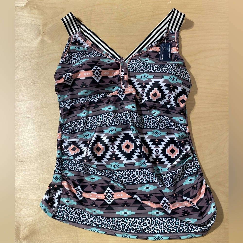 Summer Mac Aztec Print Women's Swim Top 16 (NO)